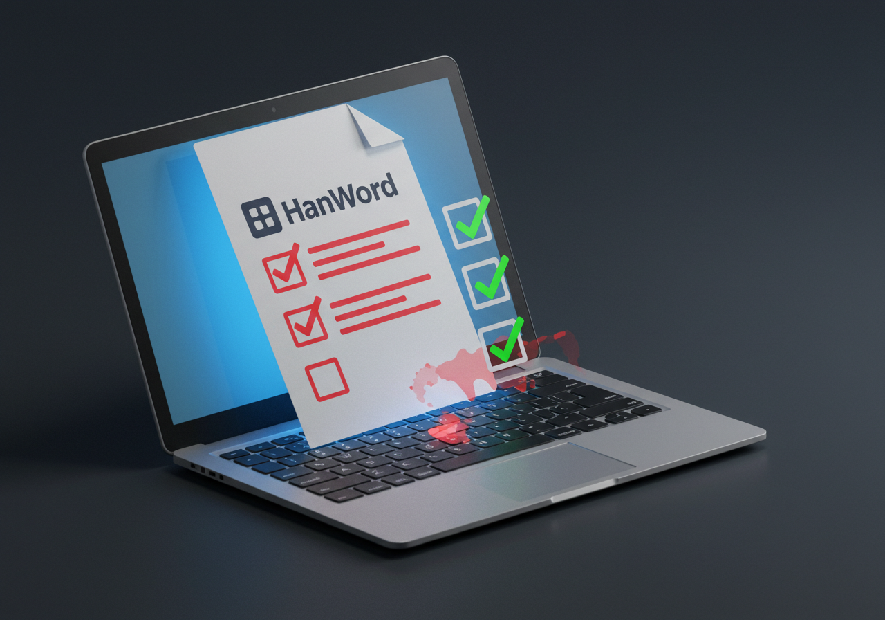 한글 워드 한컴오피스 빨간 줄 없애기 간단하게 맞춤법 검사 끄는 방법