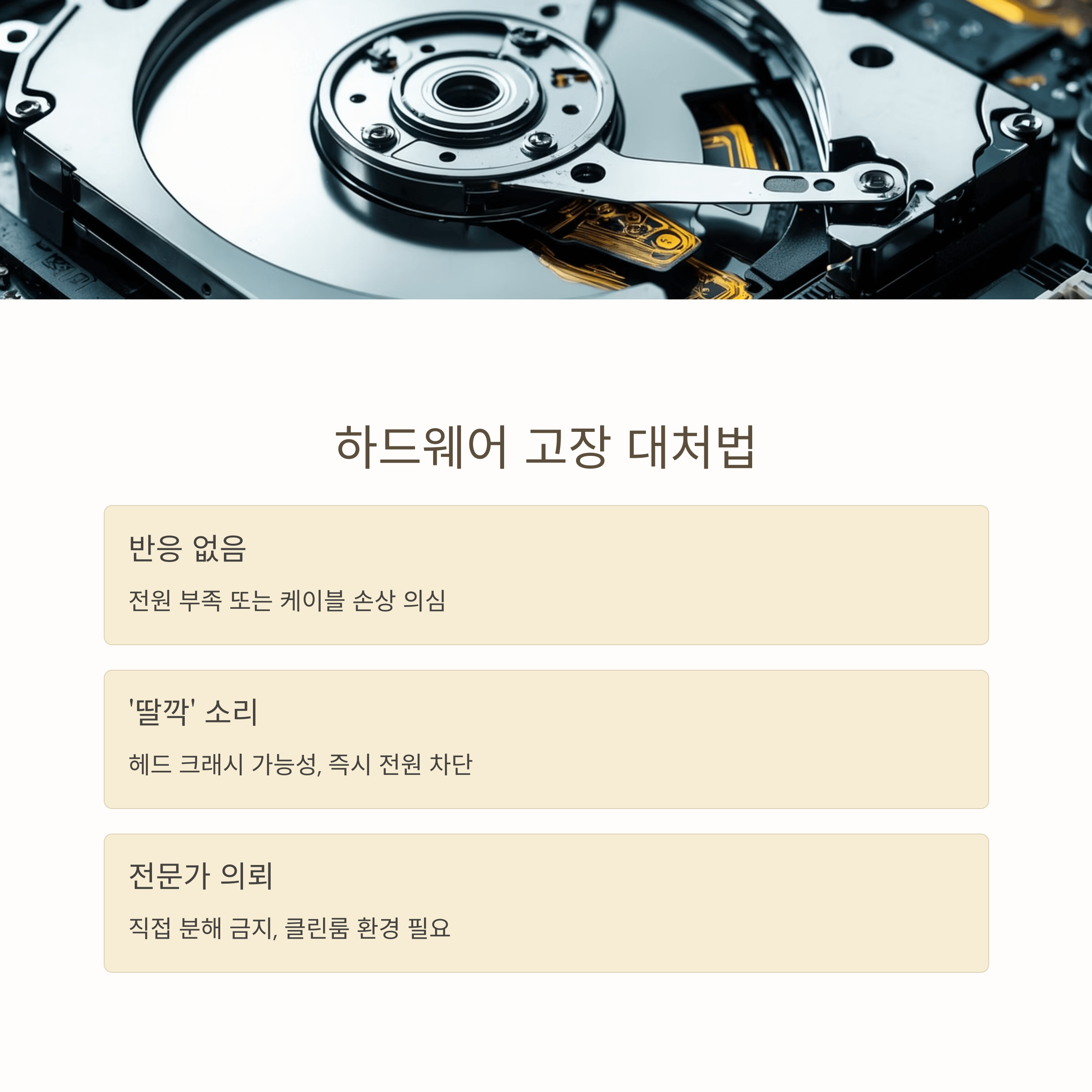 외장하드 USB 인식 오류 해결방법