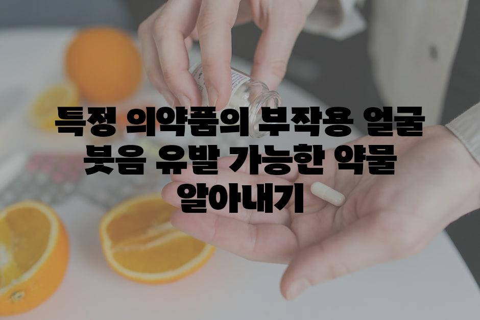 특정 의약품의 부작용 얼굴 붓음 유발 가능한 약물 알아내기