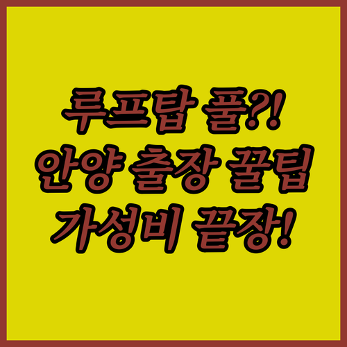 루프탑 풀 금정역 AC 호텔부터 안양..