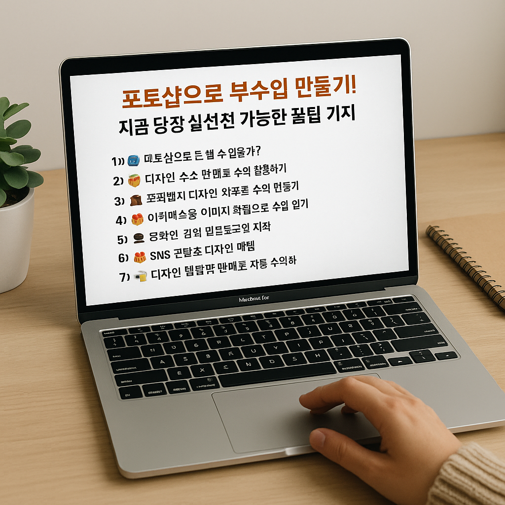 포토샵으로 부수입 만들기 꿀팁 7가지