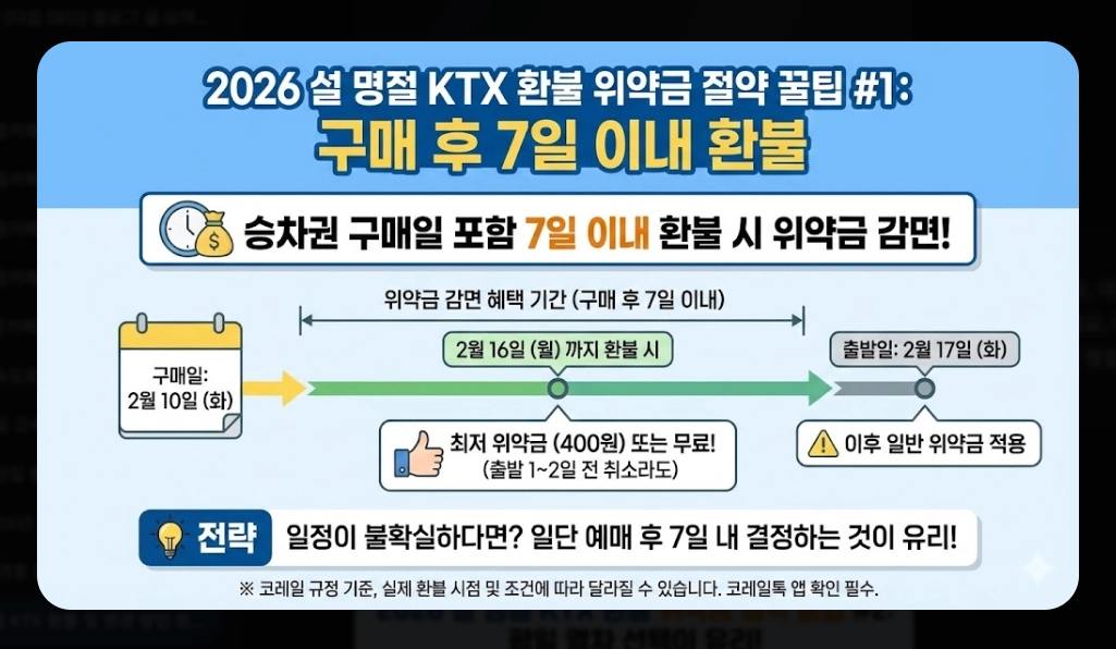 명절 KTX 환불 및 변경 방법 완벽 가이드