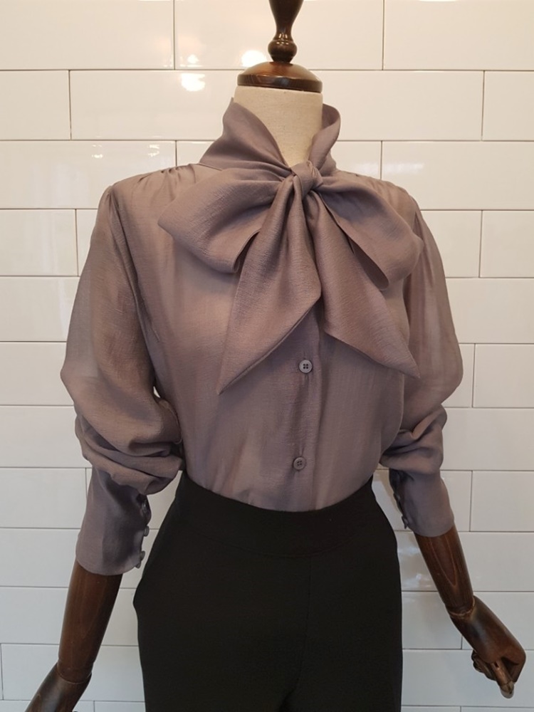 트위 오간자 시스루 스트랩 리본 블라우스 6컬러