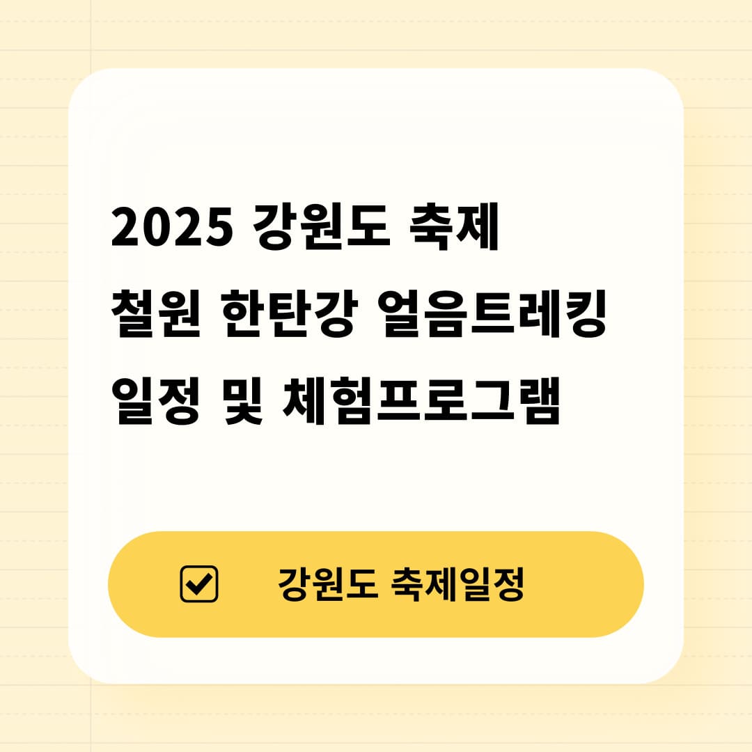 강원도 축제 2025