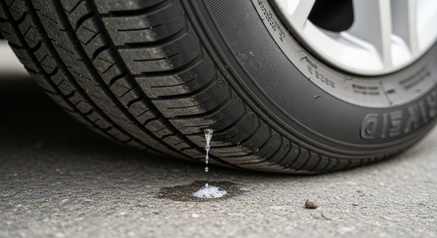 자동차 타이어 바람이 자꾸 빠져요