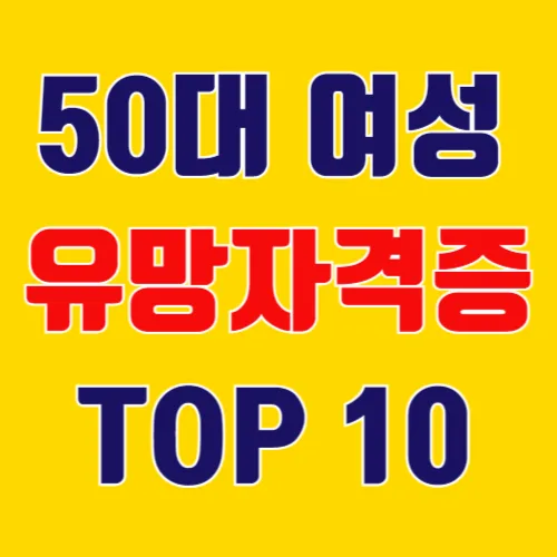 50대 여성 유망 자격증 TOP10 추천 목록 및 취업 가이드