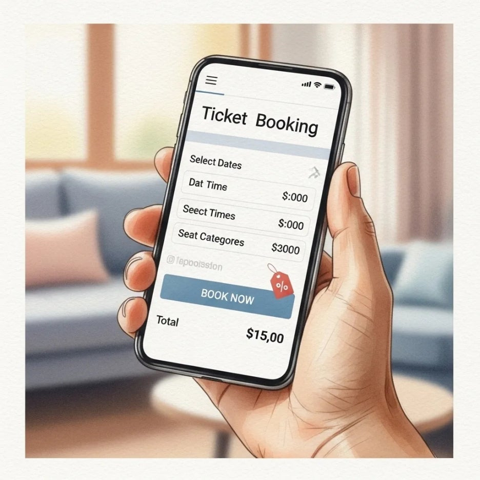 할인 정보를 확인하는 모습.