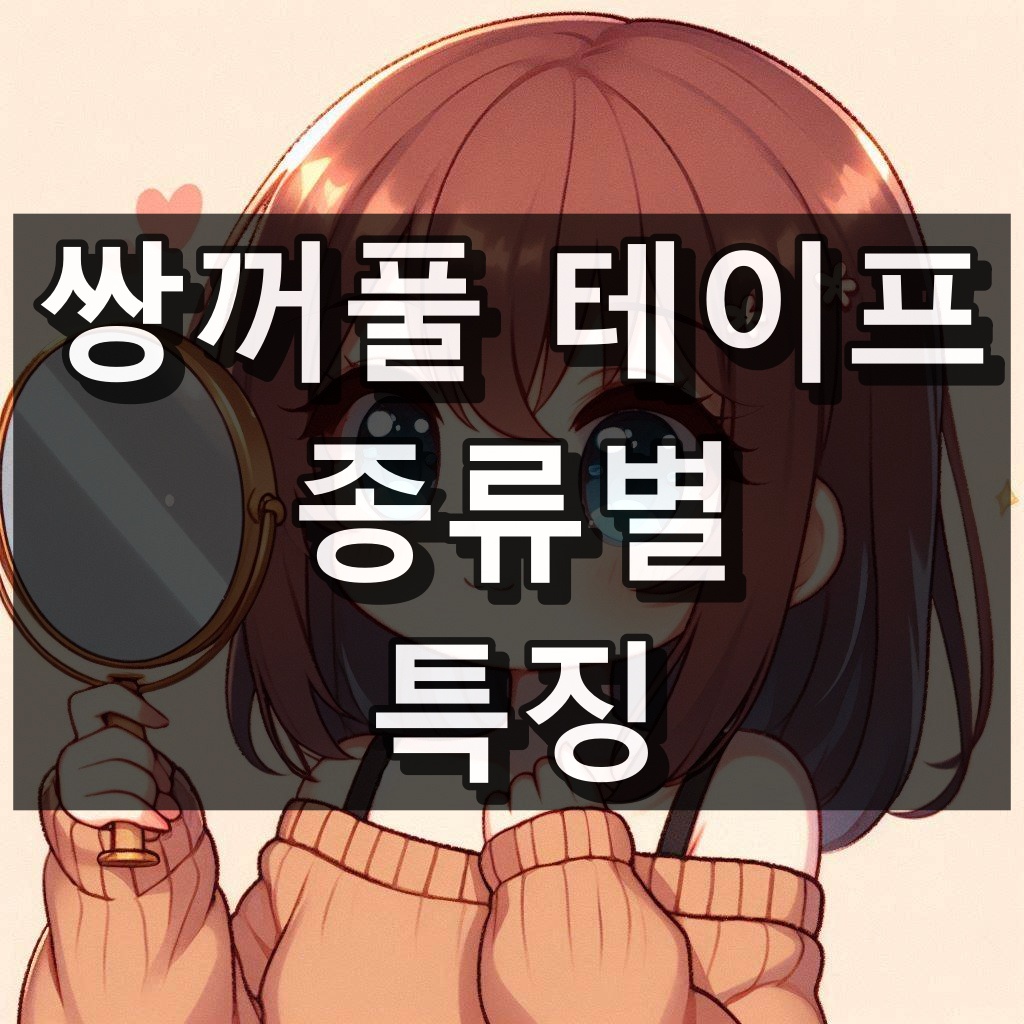쌍꺼풀 테이프 종류별 특징