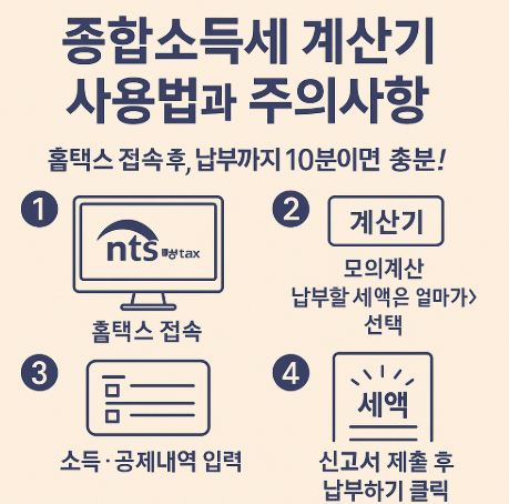 종합소득세 계산기 사용법과 주의사항