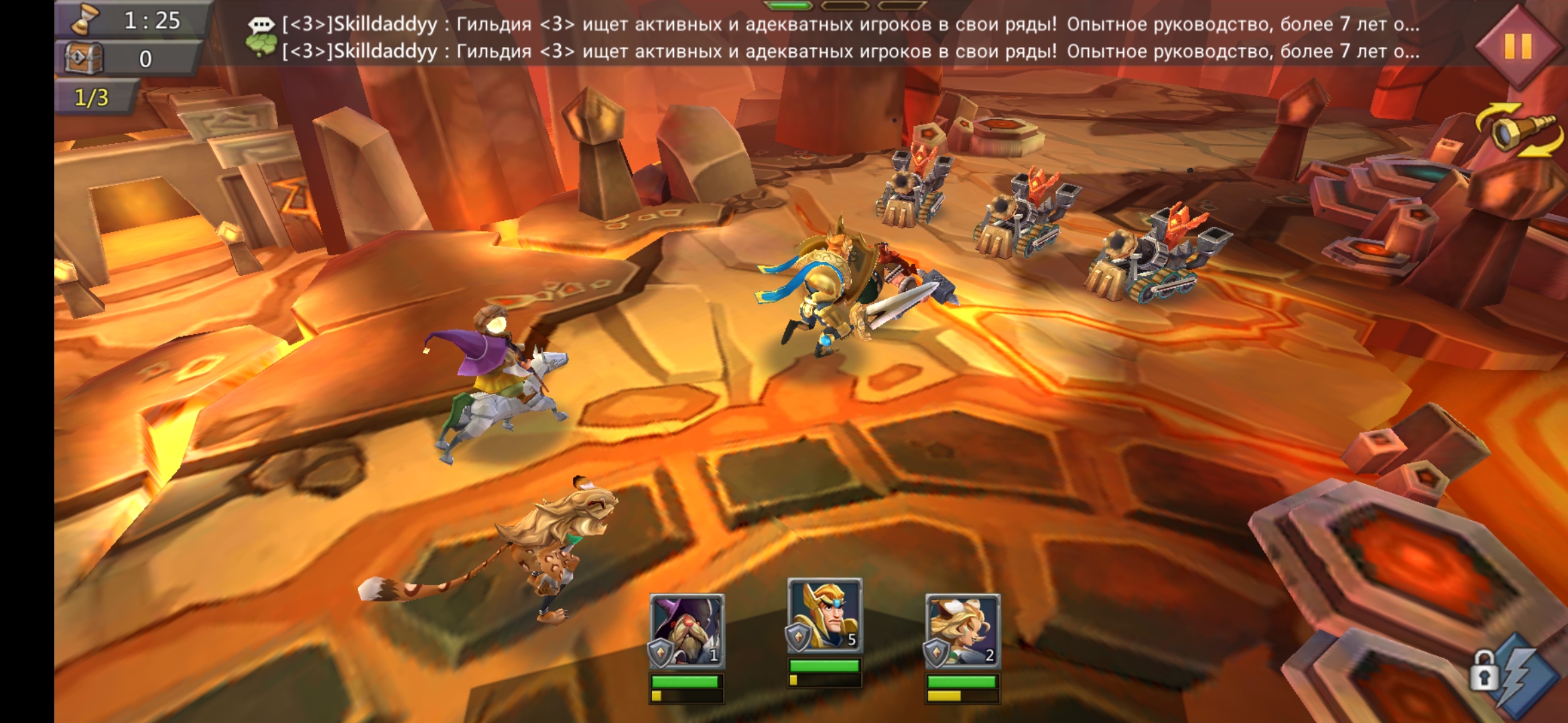 로드모바일에서 제일 중요한 메인 스테이지 화면이다. 메인 스테이지를 빨리 밀어야 영웅도 신규로 얻고 필요한 훈장도 획득할 수 있다.