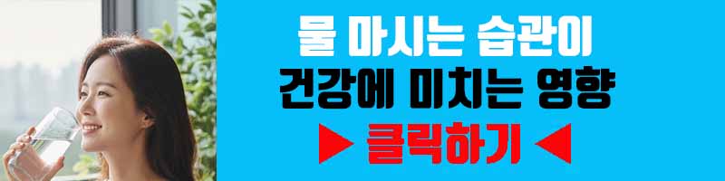 물 마시는 습관이 건강에 미치는 영향