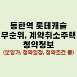동탄역 롯데캐슬 청약 썸네일