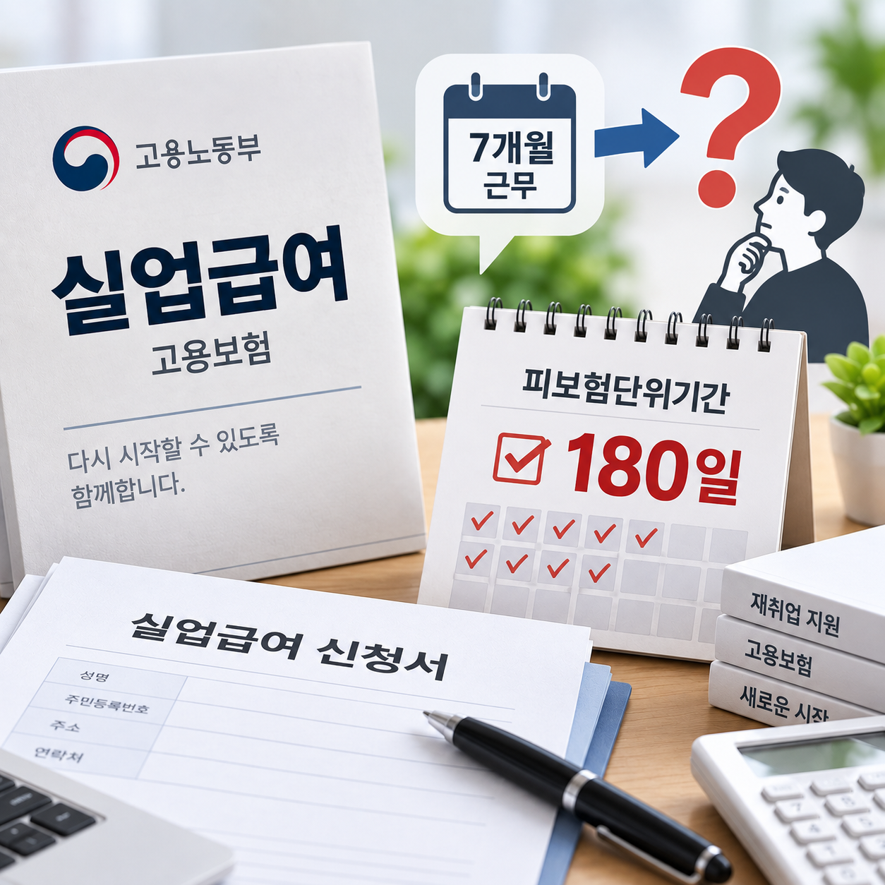 2027년 실업급여 조건, 7개월 근무하면 받을 수 있을까? 피보험단위기간 180일 계산 총정리