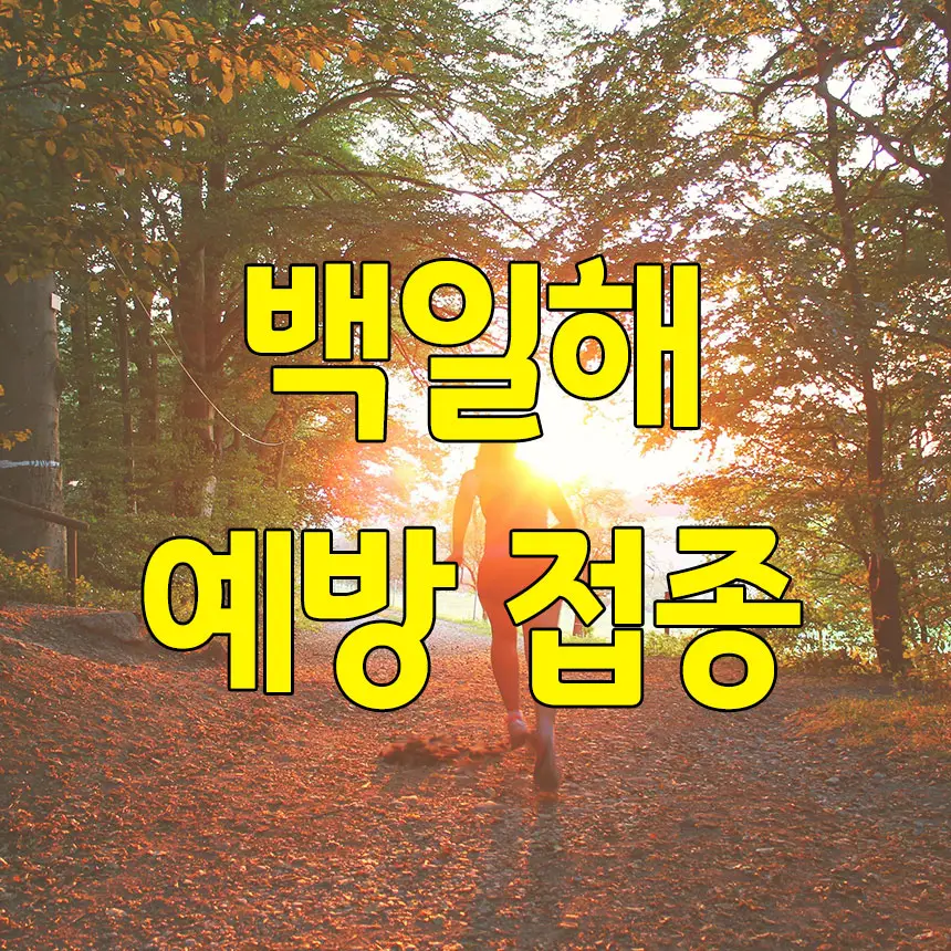백일해 예방 접종
