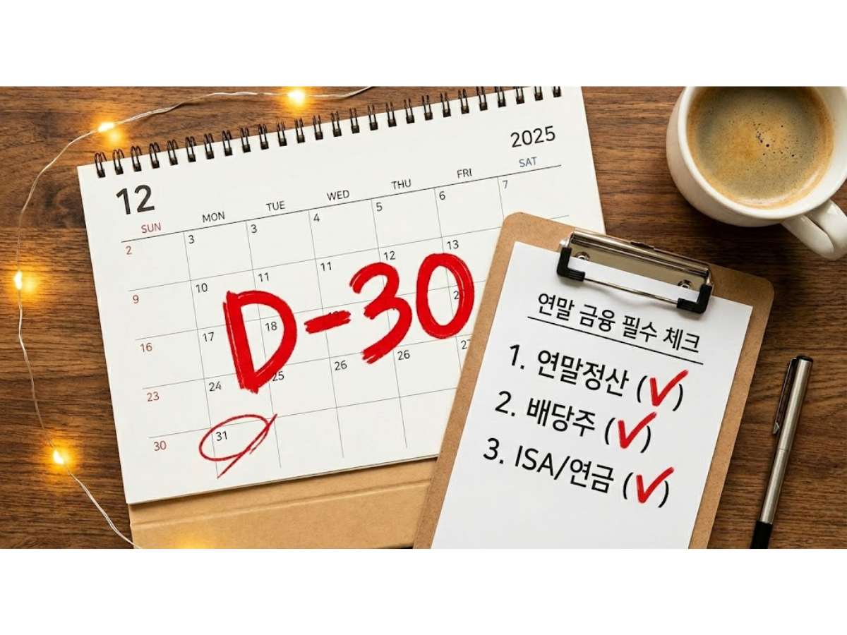 "12월 31일 지나면 끝!" 놓치면 300만원 손해 보는 '12월 재테크 체크리스트' BEST 3