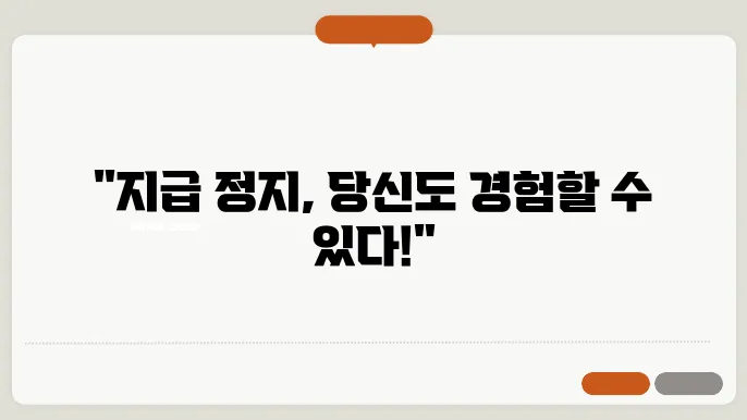 지급 정지 신청