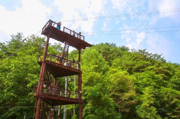 인제 내린천 짚트랙 모습