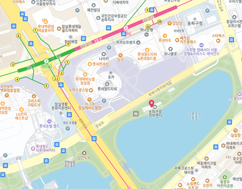 석촌호수 벚꽃 축제 지도