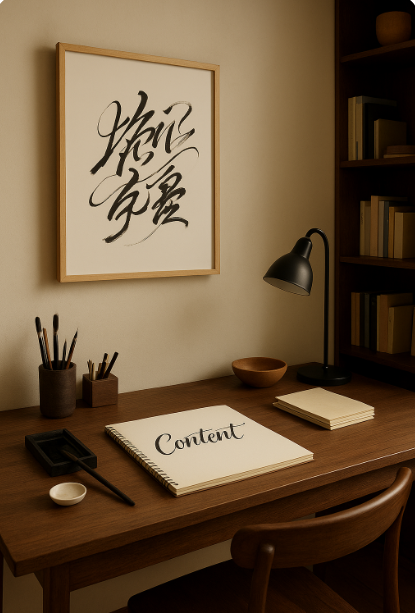 캘리그래퍼의 공간 인테리어, 글씨에 영혼을 불어넣는 서재