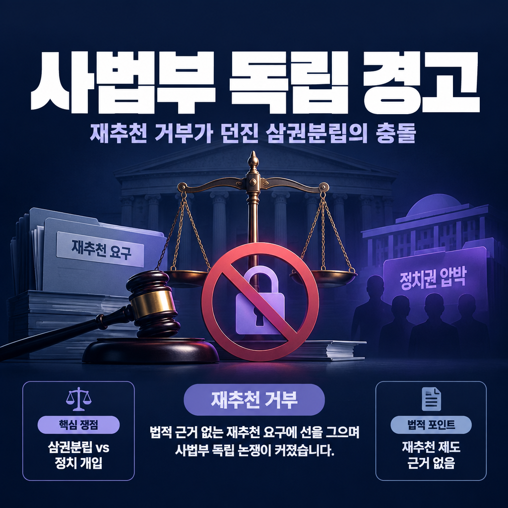 사법부 독립 경고