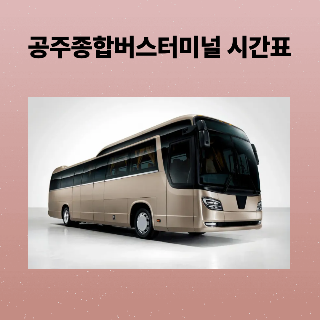 공주종합버스터미널 시간표예매, 주차장, 맛집까지 안내