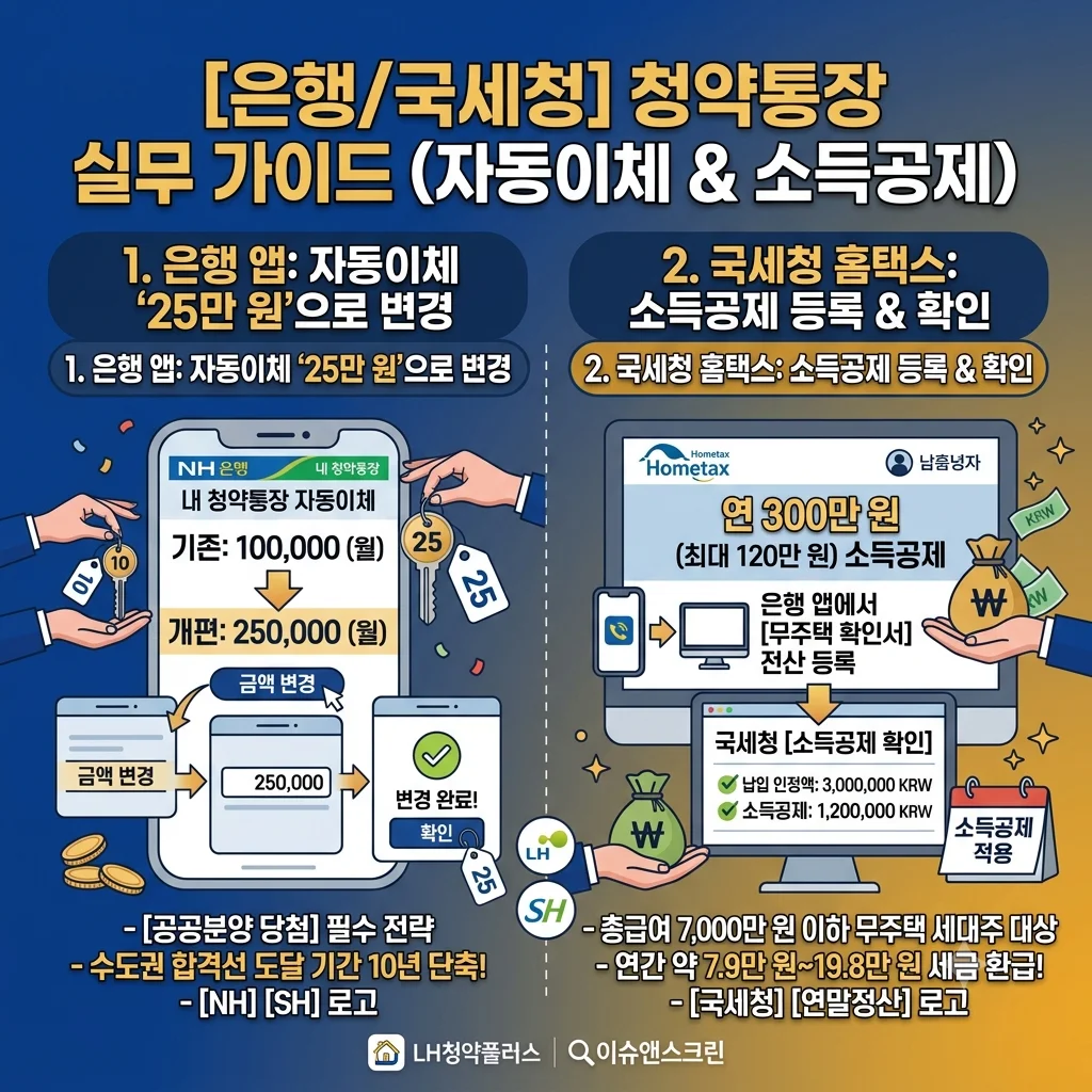 주택청약종합저축 무주택 확인서 등록 및 연간 300만원 소득공제 혜택
