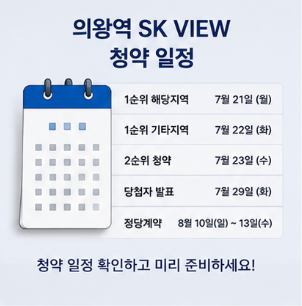 의왕역 SK뷰 특별공급 경쟁률! 인기 이유