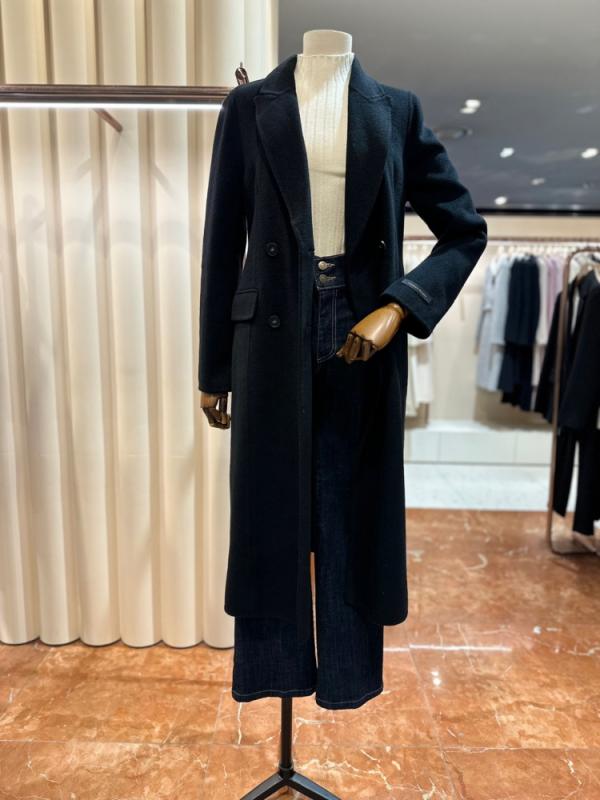 케네스레이디 케네스레이디 E567 헤링본 더블버튼 롱 코트 EGHHMK9700