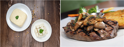 단백질이-많은-두부와-고기