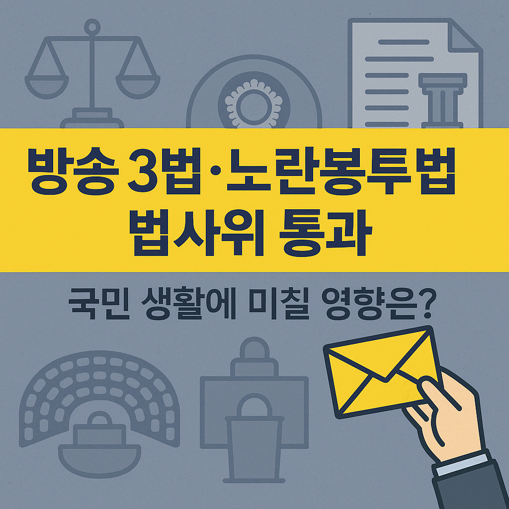 방송3법&middot;노란봉투법&middot;상법 개정안 법사위 통과&hellip;이재명 정부에서의 변화 시작될까?