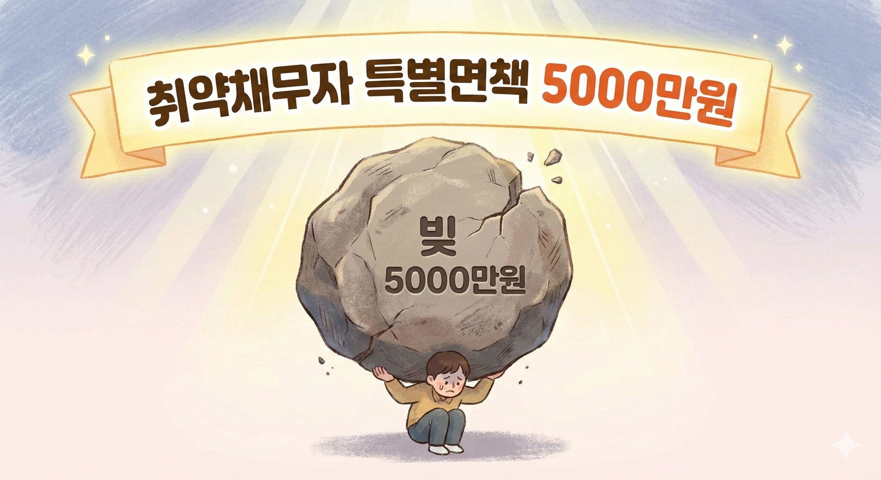 정부의 취약채무자 특별면책 제도 확대 및 원금 5천만 원 탕감 기준 안내