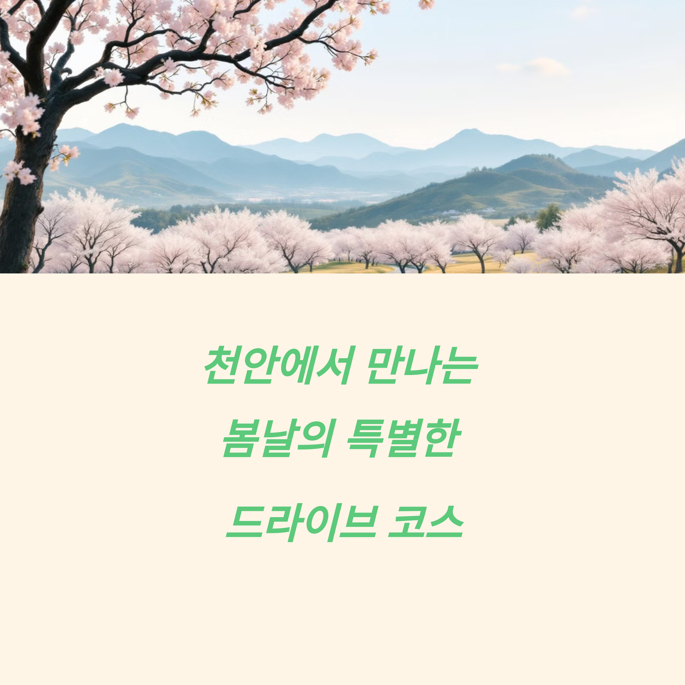 봄날, 천안에서 만나는 역사와 자연이 흐르는 길