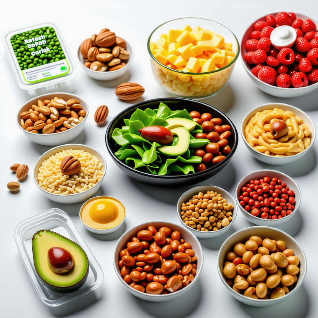 식단이 쉬워지는 저탄고지 간편 식품 모음 표현한 이미지