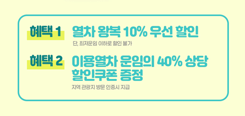 반값 기차여행 즐기기