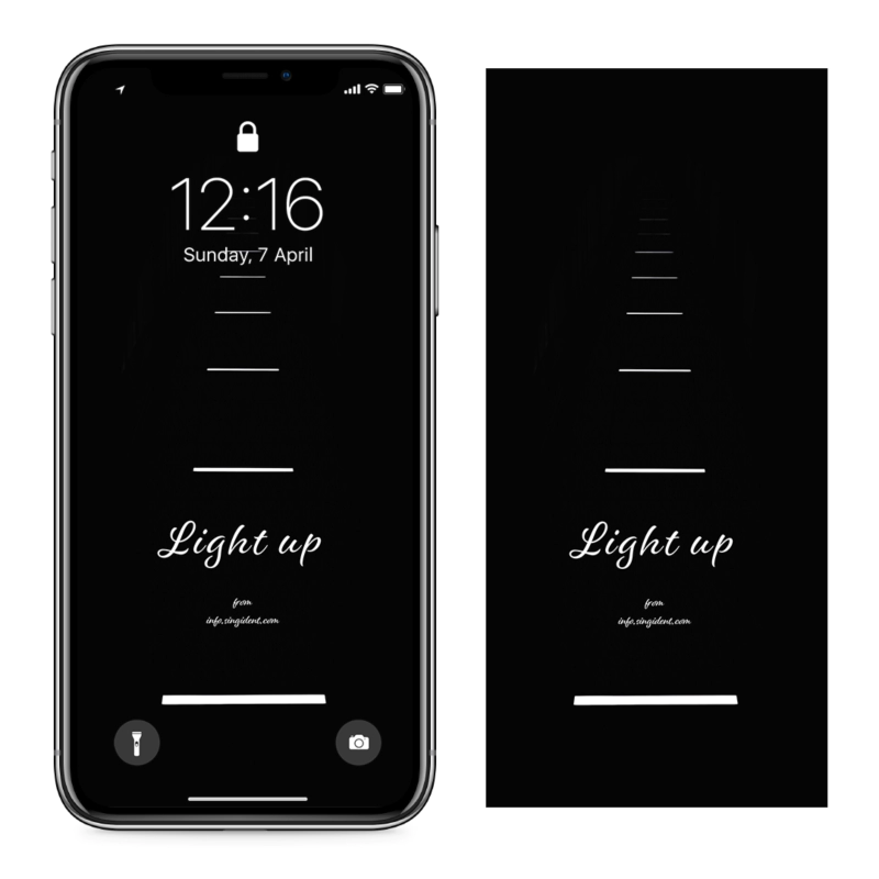 07 라인조명 C - Light up 아이폰검정배경화면