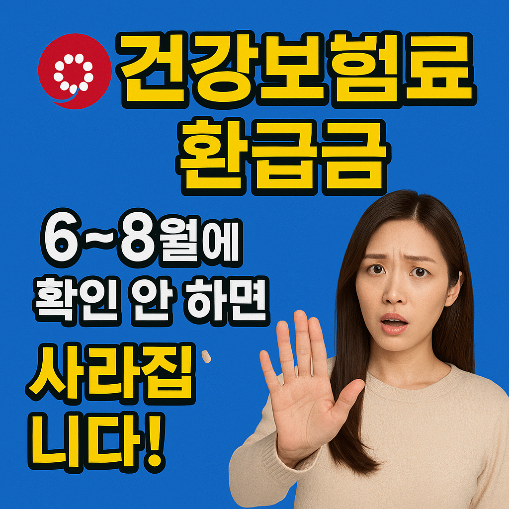 건강 보험료 환급금 6~8월에 확인안하면 사라집니다.