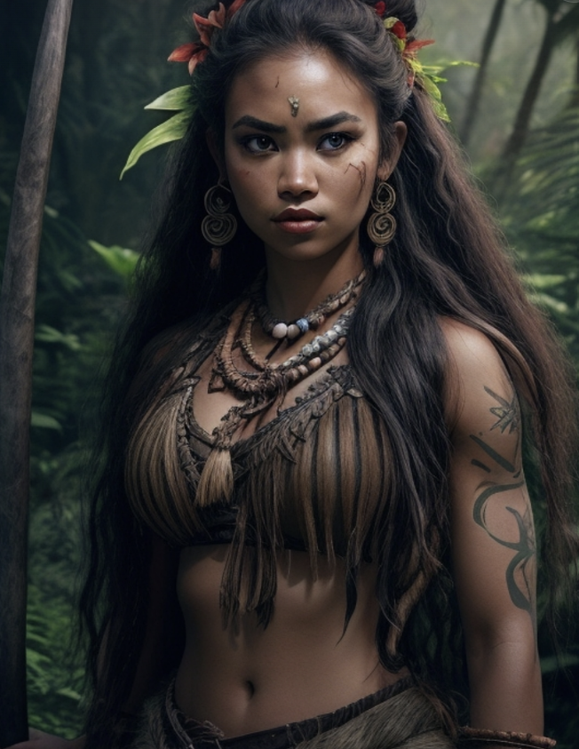 모아나영화주인공처럼 여전사 사진