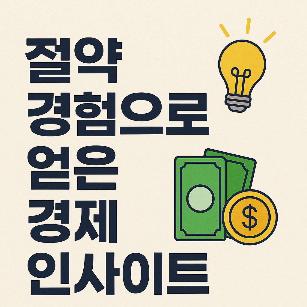 절약 경험으로 얻은 경제 인사이트