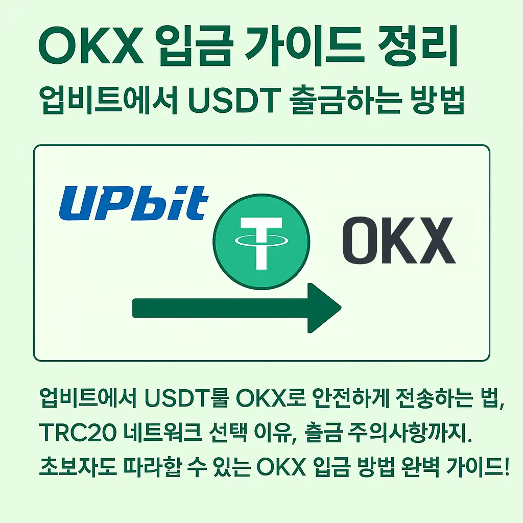 OKX 입금 가이드 정리｜업비트에서 USDT 출금하는 방법