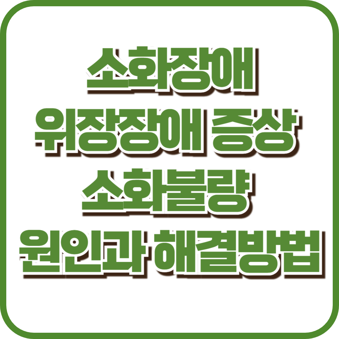 소화장애, 위장장애 증상, 소화불량 원인과 해결방법