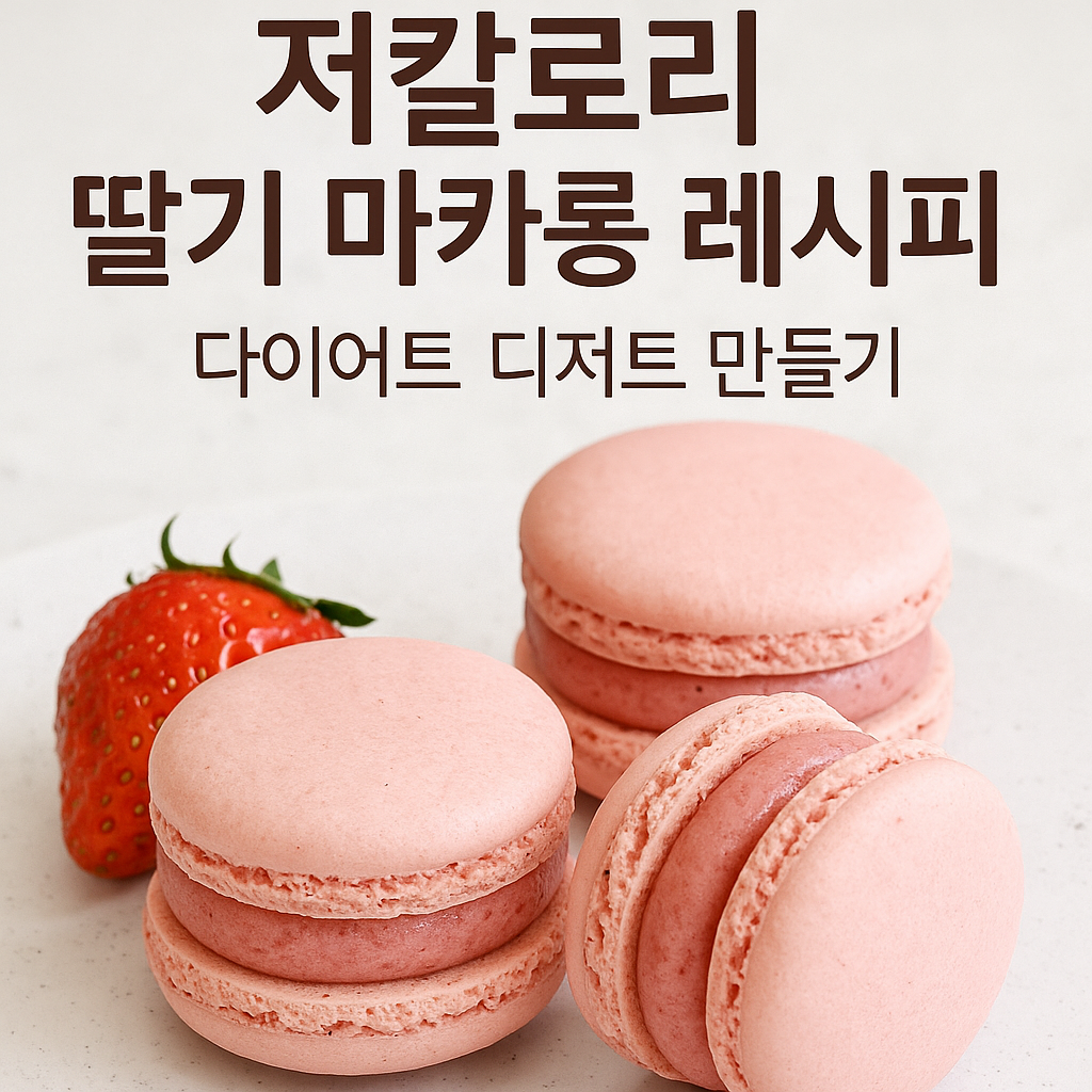 딸기 마카롱
