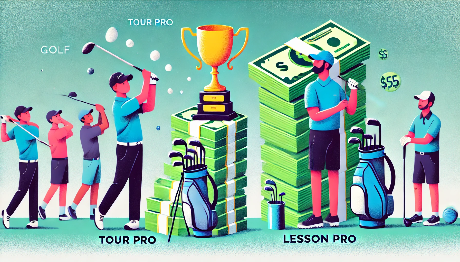 투어 프로 vs 레슨 프로 수입 구조, 연봉, 수입 사례 관련 이미지