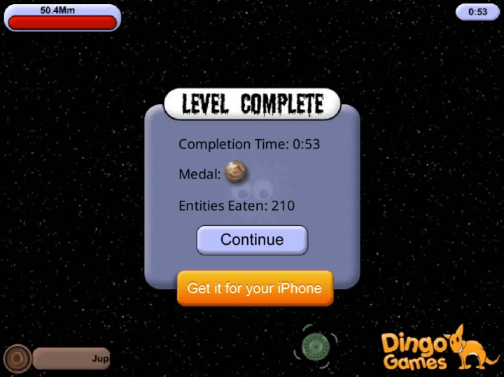 테이스티-플래닛-플래시게임-종료-화면