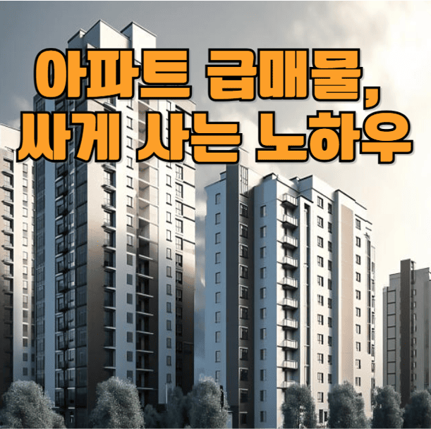아파트 급매물 싸게 사는 노하우