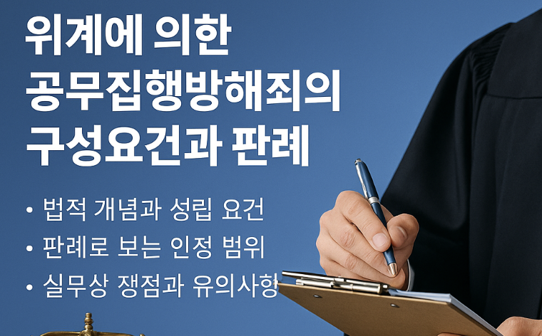 위계공무집행방해죄의 법적 개념, 판례, 실무상 쟁점