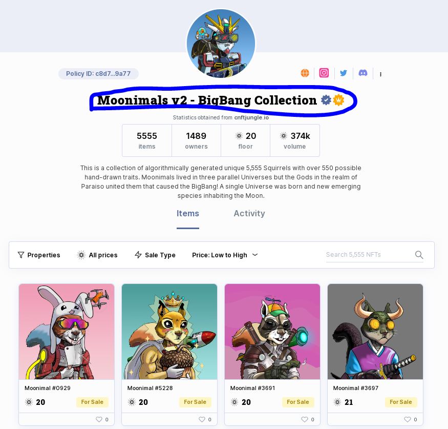 Moonimals-무니멀즈-2차 마켓