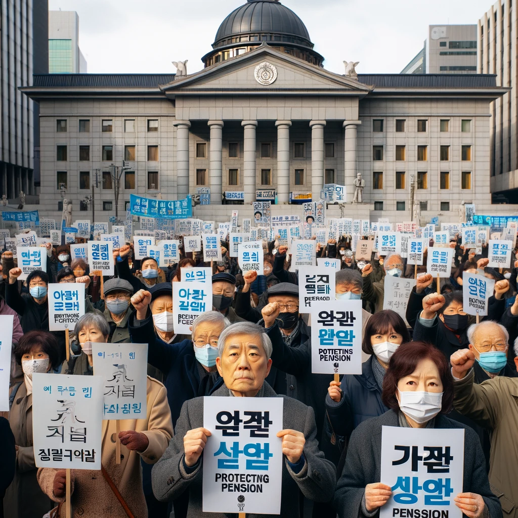 연금 권리 보호를 위한 시위