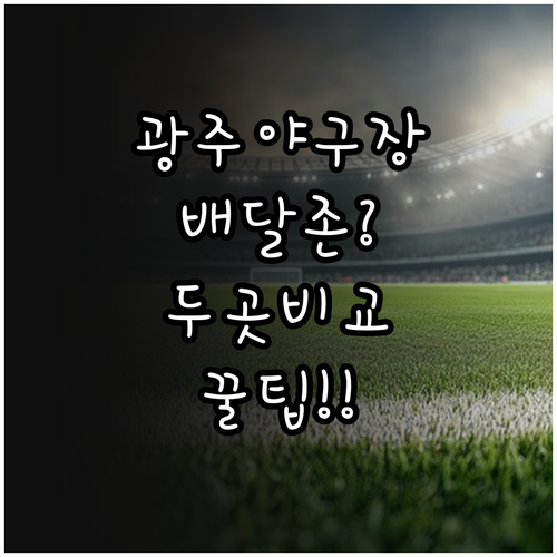 광주 야구장 배달존 두 곳 비교와 꿀..