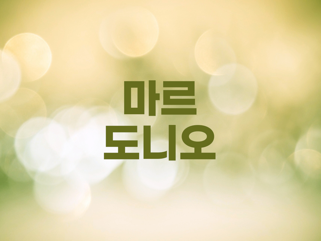 마르도니오 천주교 남자세례명 2인 목록