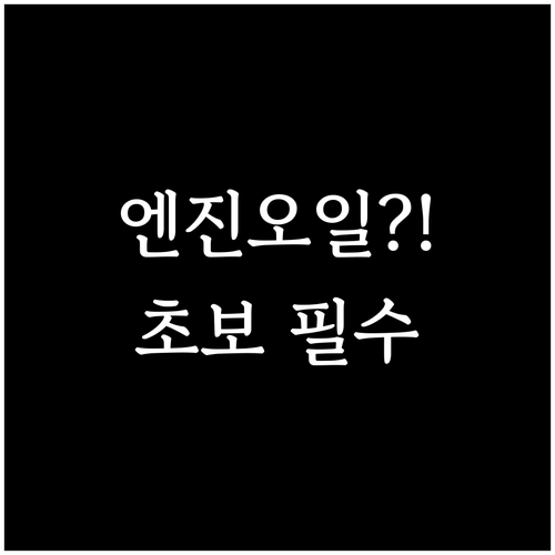 초보 운전자를 위한 엔진오일 점도 이..